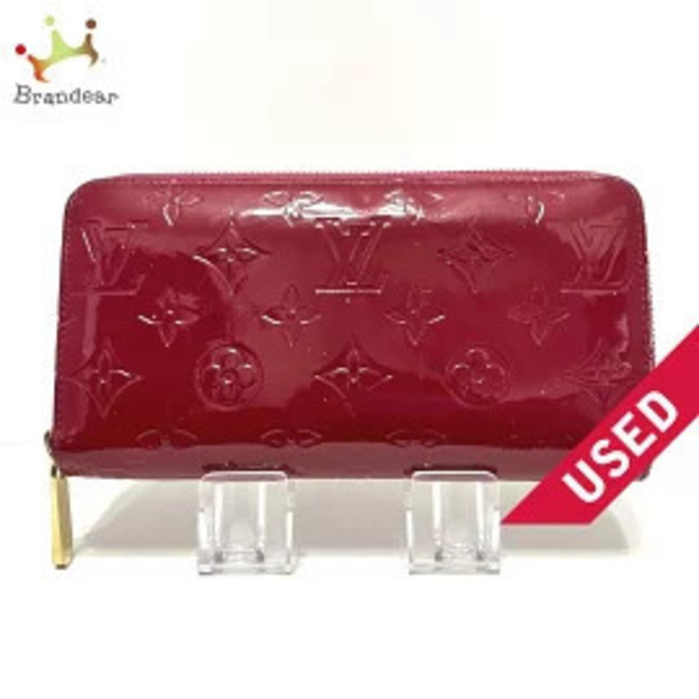 LOUIS VUITTON Zippy Wallet Long Magenta Pink Monogram Vernis Leather Cowhide